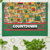 Golden Retriever Counting-down Kerstmis Advent Dog Theedoek (Gevouwen)