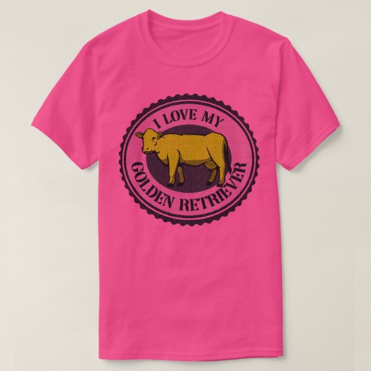 Golden Retriever Cow Funny Tshirt par Tobe Fonseca (Design devant)