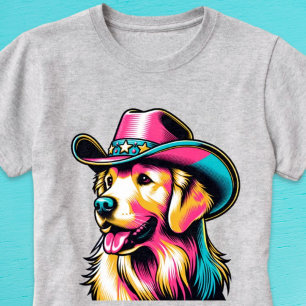 Golden Retriever Cowgirl Pop Art Shirt