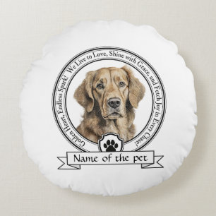 Golden Retriever Credo Rond Kussen