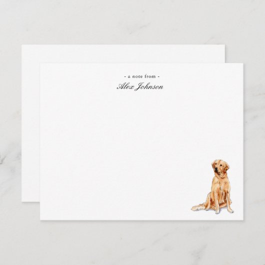 Golden Retriever Custom Flat Merci Notes (Devant / Derrière)