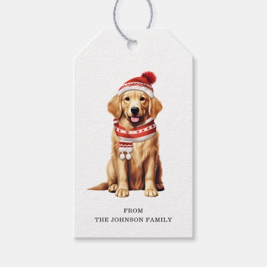 Golden Retriever Custom Gift Labels Cadeaulabel (Voorkant)
