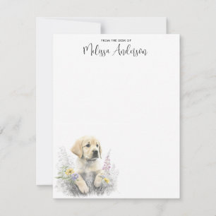 Golden Retriever Cute Puppy Dog Persoonlijk Notitiekaartje