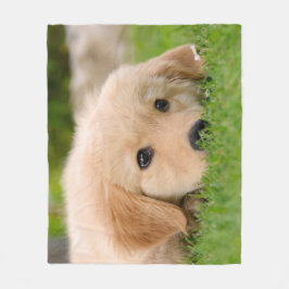 Golden Retriever Cute Puppy Dreaming, grappig Fleece Deken