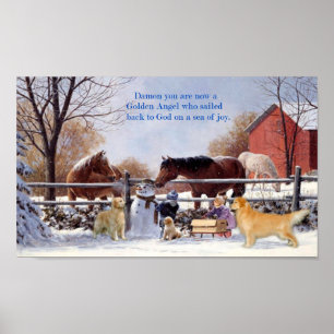 Golden Retriever Damon Poster