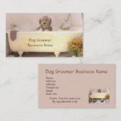 Golden retriever dans le carte de visite de (Devant / Derrière)