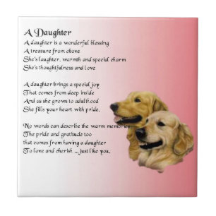 Golden Retriever - Daughter gedicht Tile Tegeltje