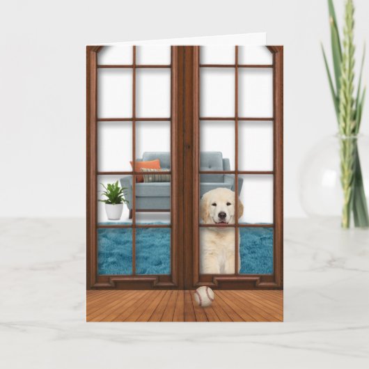 Golden Retriever denkt aan jou Kaart (Voorkant)