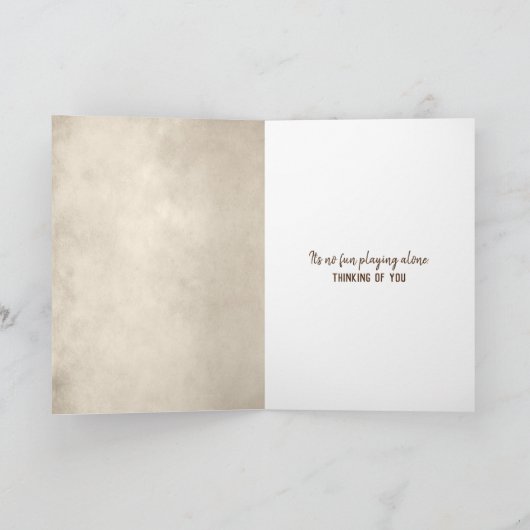 Golden Retriever denkt aan jou Kaart (Binnen)