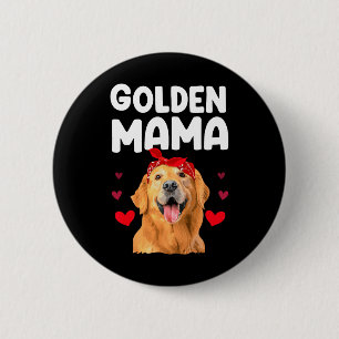 Golden Retriever Design voor Mom Women Golden Retr Ronde Button 5,7 Cm