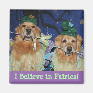 Golden Retriever die ik geloof in Fairies Magneet