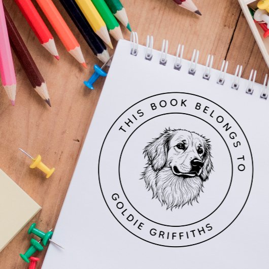 Golden Retriever Dit boek hoort bij de naam van Ki Rubberstempel