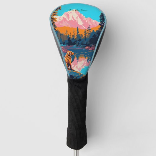 Golden Retriever Dog 003 - Bruno Pokopen Golfheadcover (Voorkant)