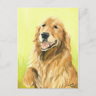 Golden Retriever Dog Art Briefkaart