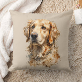 Golden Retriever Dog Art Cushion Kussen