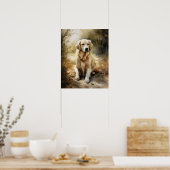 Golden Retriever Dog Art Imprimer Poster (Cuisine)