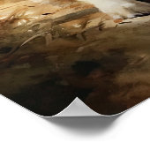 Golden Retriever Dog Art Imprimer Poster (Coin)