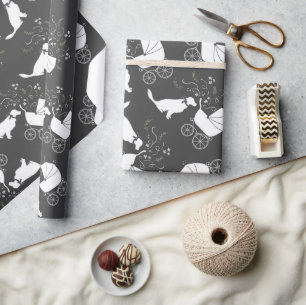 Golden Retriever Dog Baby shower Genderneutraal Cadeaupapier