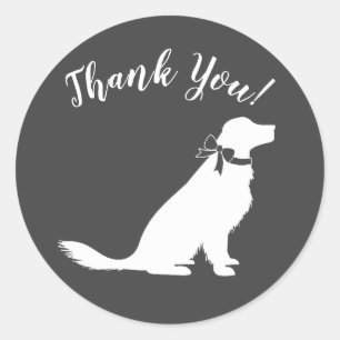 Golden Retriever Dog Baby shower Genderneutraal Ronde Sticker