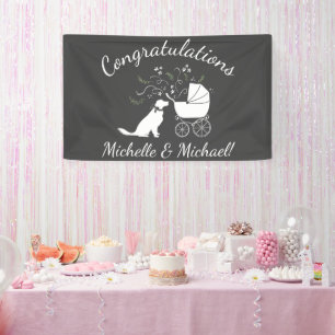 Golden Retriever Dog Baby shower Genderneutraal Spandoek