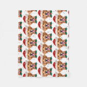 Golden Retriever Dog Breed Christmas Fleece Deken (Voorkant)