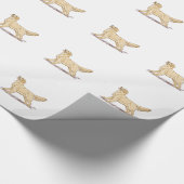 Golden Retriever Dog Cadeaupapier (Hoek)
