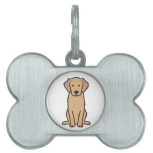 Golden Retriever Dog Cartoon Huisdieren Naamplaatje