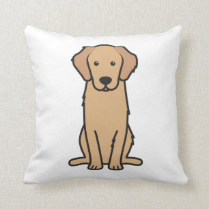 Golden Retriever Dog Cartoon Kussen