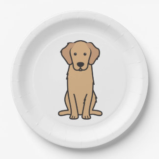 Golden Retriever Dog Cartoon Papieren Bordje