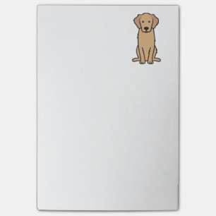 Golden Retriever Dog Cartoon Post-it® Notes