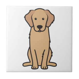 Golden Retriever Dog Cartoon Tegeltje