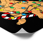 Golden Retriever Dog Christmas Lights Xmas Pet Dog Poster (Hoek)