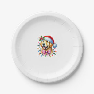 Golden Retriever Dog Coquette Bow Christmas Matchi Papieren Bordje