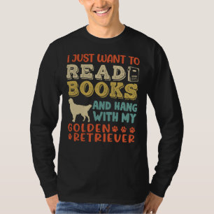 Golden Retriever Dog Dad Ma en Book T-shirt
