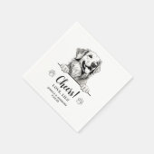 Golden Retriever Dog Drawing Gepersonaliseerde Pro Servet (Hoek)