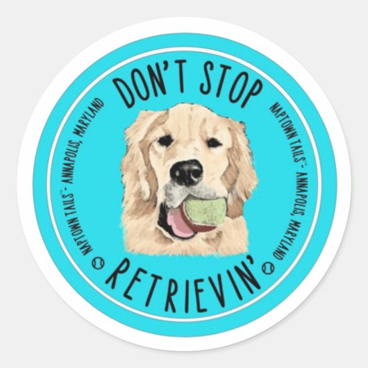 Golden Retriever Dog Envelope Label Sticker Seal (Voorkant)
