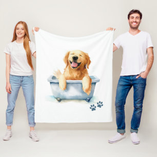 Golden Retriever Dog Fleece Deken