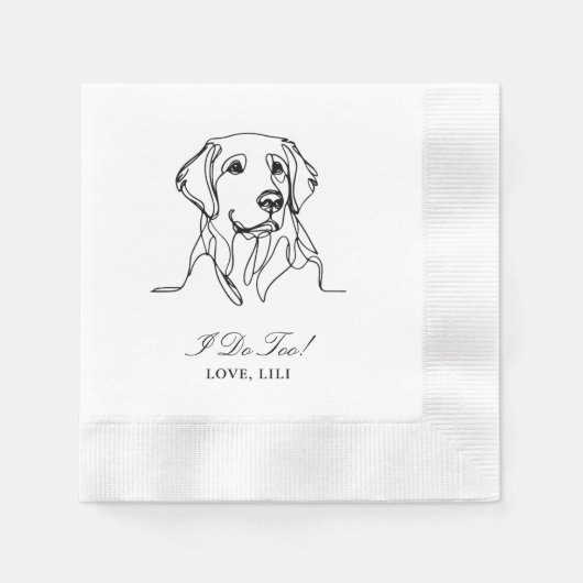 Golden Retriever Dog gepersonaliseerd doe ik ook Servet (Voorkant)