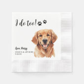 Golden Retriever Dog gepersonaliseerd doe ik ook Servet (Voorkant)