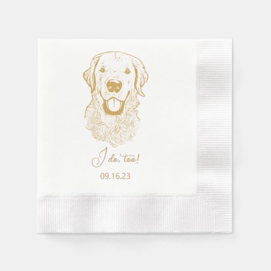 Golden Retriever Dog gepersonaliseerd doe ik ook Servet (Voorkant)