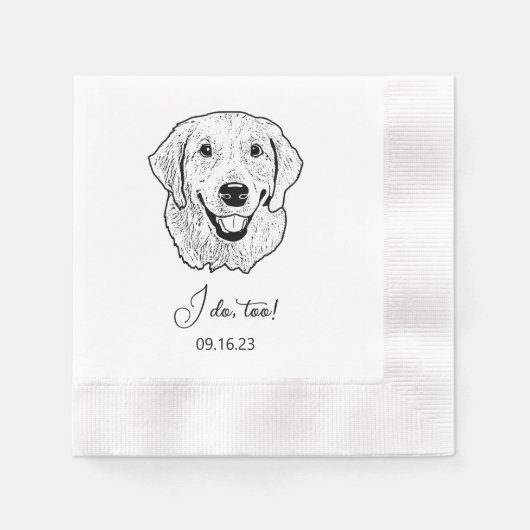 Golden Retriever Dog gepersonaliseerd doe ik ook Servet (Voorkant)