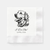 Golden Retriever Dog gepersonaliseerd doe ik ook Servet (Voorkant)