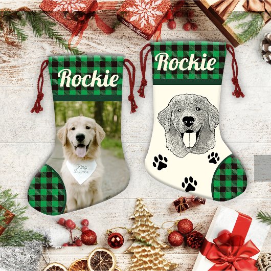 Golden Retriever Dog gepersonaliseerd Kleine Kerstsok