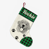 Golden Retriever Dog gepersonaliseerd Kleine Kerstsok (Voorkant (Hangend))