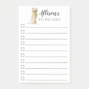 Golden Retriever Dog gepersonaliseerd om lijst te  Post-it® Notes