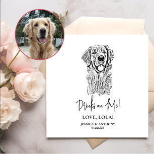 Golden Retriever Dog gepersonaliseerde Drinken op Servet