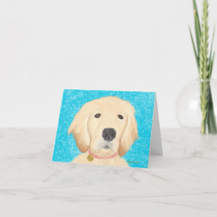 Golden Retriever Dog Hartelijk dank! Blauwe kaart