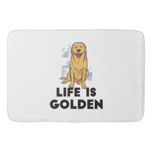 Golden Retriever Dog - Het leven is Golden Badmat