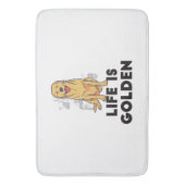 Golden Retriever Dog - Het leven is Golden Badmat (Voorkant Verticaal)