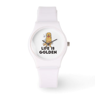 Golden Retriever Dog - Het leven is Golden Horloge